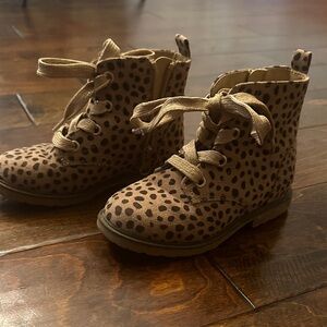 Leopard Print Kids Boots